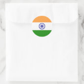 Indische Flagge Runder Aufkleber (Tasche)