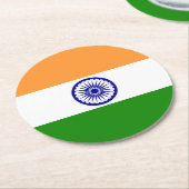 Indische Flagge Runder Pappuntersetzer (Angewinkelt)