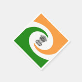 Indische Flagge Serviette (Ecke)