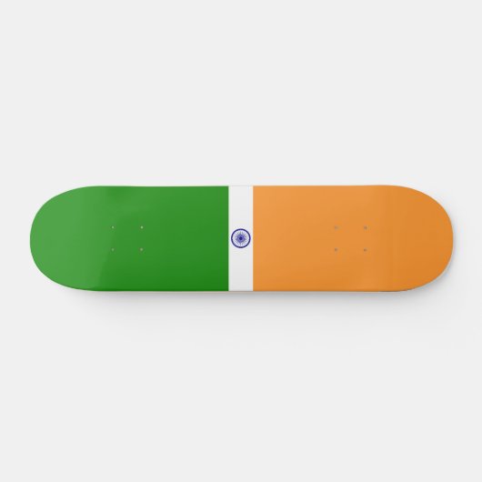 Indische Flagge Skateboard (Horizontal)