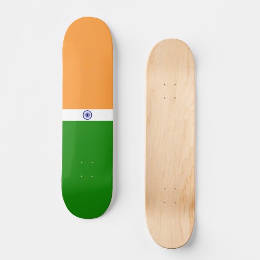 Indische Flagge Skateboard (Vorderseite)