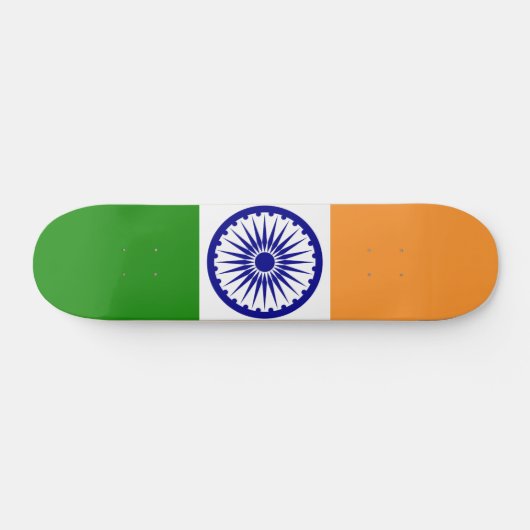 Indische Flagge Skateboard (Horizontal)