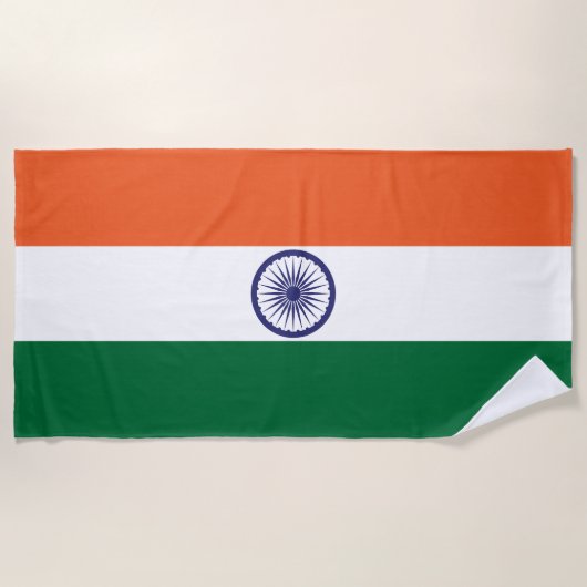 Indische Flagge Strandtuch (Vorderseite)