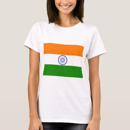 Indische Flagge T-Shirt (Vorderseite)