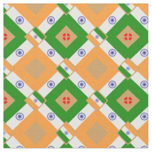 Indische Flagge und Indien Trendy Fabric Mode Stoff