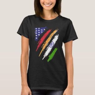 Indische Flagge USA Patriot Heritage Mon T-Shirt