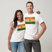 Indische Flagge Vintag Grunge Männer weiß T-Shirt (Unisex)