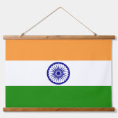 Indische Flagge Wandteppich Mit Holzrahmen (Vorderseite 2)