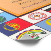 Indische Flaggen 823 Poster (Ecke)