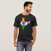 Indische Flaggenfarben Land Indisches Asien C T-Shirt (Vorne ganz)