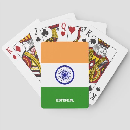 Indische Flaggenspiele, Indien Spielkarten (Rückseite)