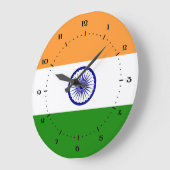 Indische Flaggenuhren Große Wanduhr (Winkel)