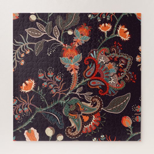 Indische Flora Big Seamless Natur Puzzle (Vertikal)