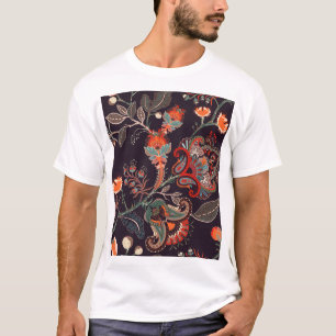 Indische Flora Big Seamless Natur T-Shirt