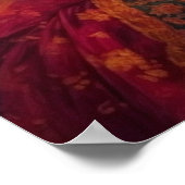 Indische Frau in Porträtmalerei in Red Saree Poster (Ecke)