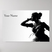 Indische Frau klassische Tanzbharatnatyam Poster (Vorne)