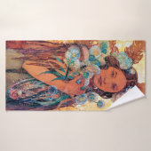 Indische Frau, Mucha Badehandtuch (Badehandtuch)