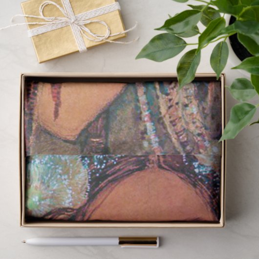 Indische Frau, Mucha Seidenpapier (Geschenk)