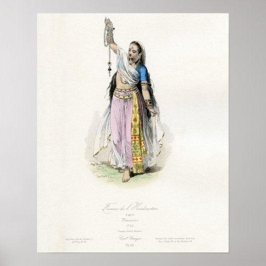 Indische Frau Traditionelle Kostüme Poster (Vorne)