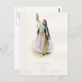 Indische Frau Traditionelle Kostüme Postkarte (Vorne/Hinten)
