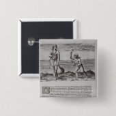 Indische Frau und junges Mädchen Button (Vorne & Hinten)