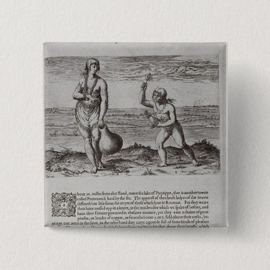 Indische Frau und junges Mädchen Button (Vorderseite)
