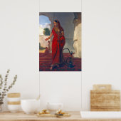 Indische Frauen rauchen Hookah Poster (Küche)