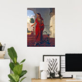 Indische Frauen rauchen Hookah Poster (Heimbüro)
