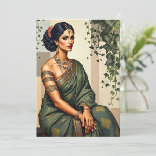 Indische Frauenkunst Kunst Portrait Wall Art Einladung
