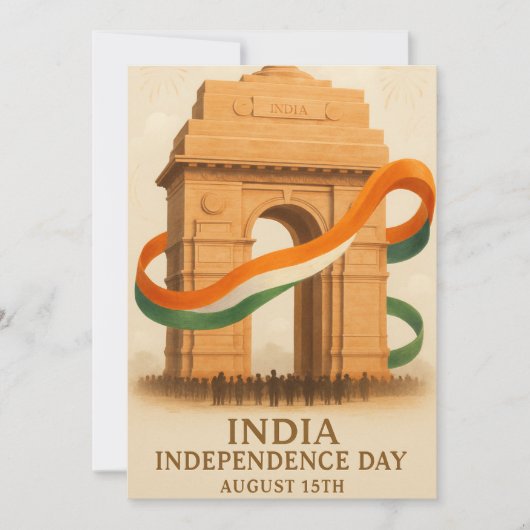 Indische Gate Independence Day Celebration Card (Vorderseite)