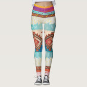 Indische Gewebemuster Leggings (Vorderseite)