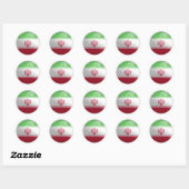 Indische Glossy Circle Flag Runder Aufkleber (Blatt)