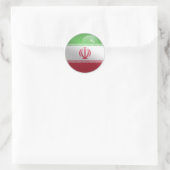 Indische Glossy Circle Flag Runder Aufkleber (Tasche)