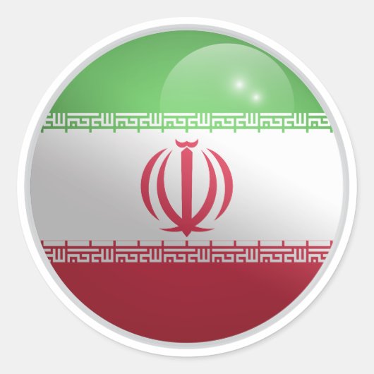 Indische Glossy Circle Flag Runder Aufkleber (Vorderseite)