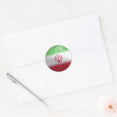 Indische Glossy Circle Flag Runder Aufkleber (Umschlag)