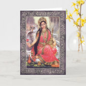 Indische Götter/Göttin - Grußkarte Karte (Gelbe Blume)