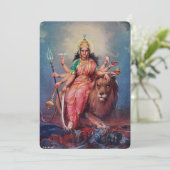 Indische Göttin - Grußkarte Ankündigung (Stehend Vorderseite)