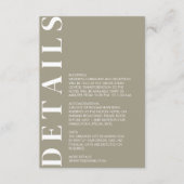 Indische Grullo-Detailkarte Begleitkarte (Vorderseite)