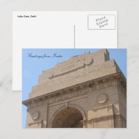 indische Grüße Postkarte (Vorne/Hinten)