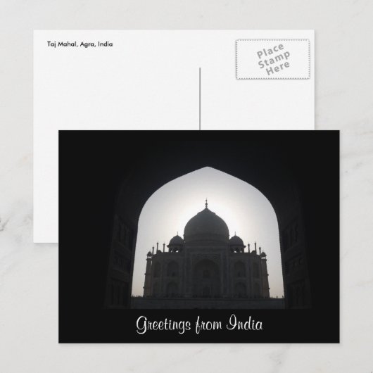 indische Grüße Postkarte (Vorne/Hinten)