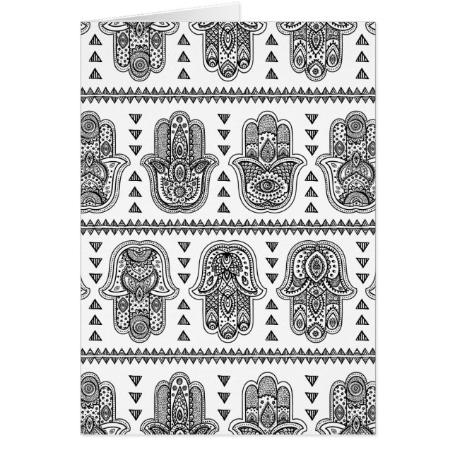 Indische Hand gezeichnetes Hamsa Gekritzel (Vorne)