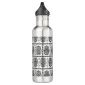 Indische Hand gezeichnetes Hamsa Gekritzel Edelstahlflasche (Rechts)