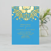 Indische Händlerverheiratung gepresst Folieneinladung (Stehend vorne)