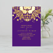 Indische Händlerverheiratung gepresst Folieneinladung (Stehend vorne)