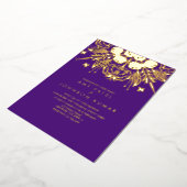 Indische Händlerverheiratung gepresst Folieneinladung (Gedreht)