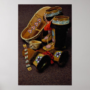 Indische Handwerkskunst von Athabaskan-Amerikanisc Poster