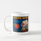 Indische Hauptwashington-Apfel-Vintage Anzeige Kaffeetasse (Links)