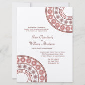 Indische Henna Mehendi Hochzeit Einladung (Rückseite)