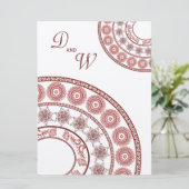 Indische Henna Mehendi Hochzeit Einladung (Stehend Vorderseite)