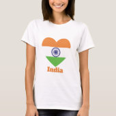 Indische Herzenflagge T-Shirt (Vorderseite)